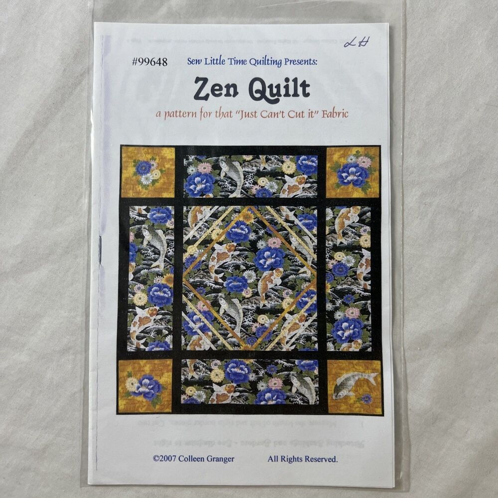 Zen Quilt - Quilting - Patchwork - Sampler - Pattern - NIP - Sew Little Time NEW